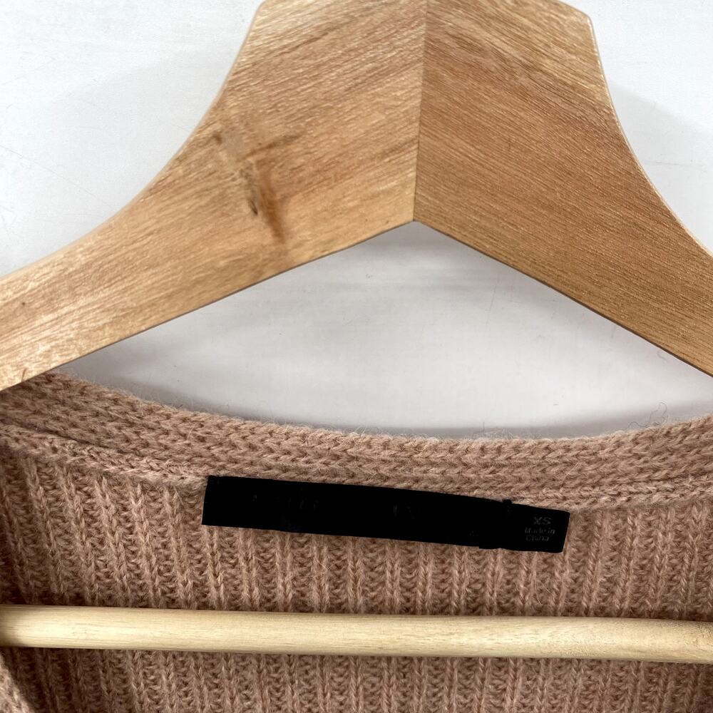 Jenni Kayne XS Tan Knit Merino Wool Alpaca Cabin Sweater - Picture 3 of 5